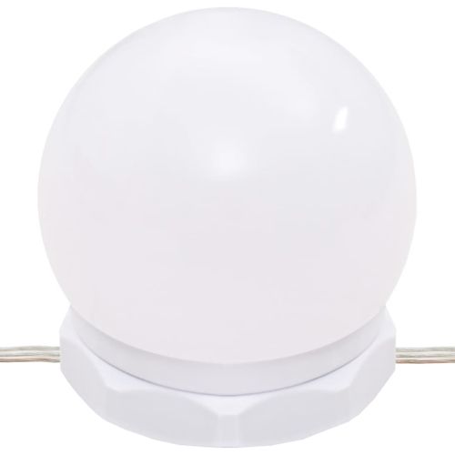Комплект тоалетка с LED, бетонно сива, инженерно дърво