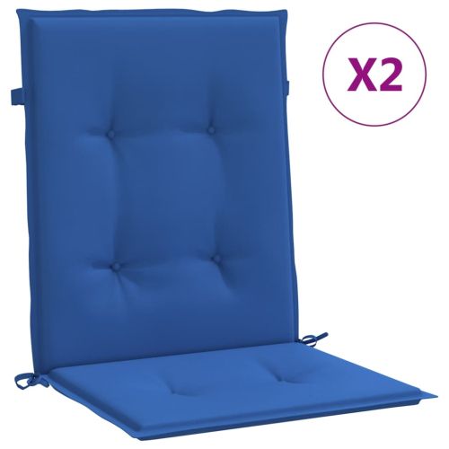 Възглавници за стол 2 бр кралско сини 100x50x3 см Оксфорд плат