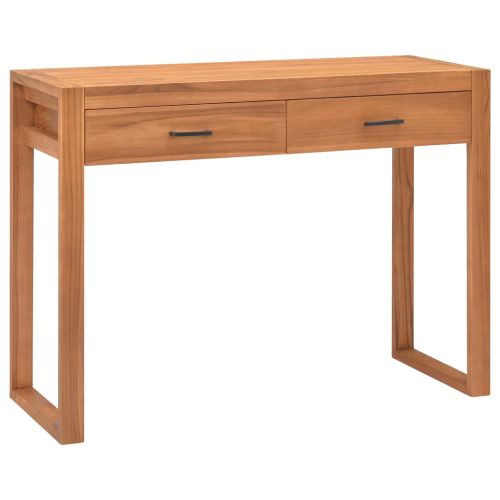 Бюро с 2 чекмеджета, 100x40x75 см, тиково дърво