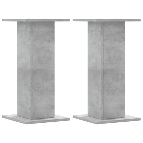 Стойки за растения 2 бр бетонно сиви 30x30x60см инженерно дърво