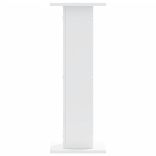 Стойки за растения 2 бр бели 30x30x80 см инженерно дърво