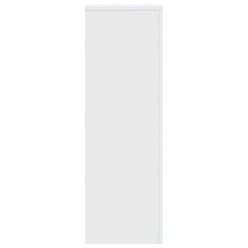 Стойки за растения 2 бр бели 33x33x100 см инженерно дърво