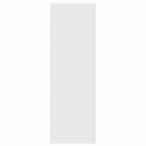 Стойки за растения 2 бр бели 33x33x100 см инженерно дърво
