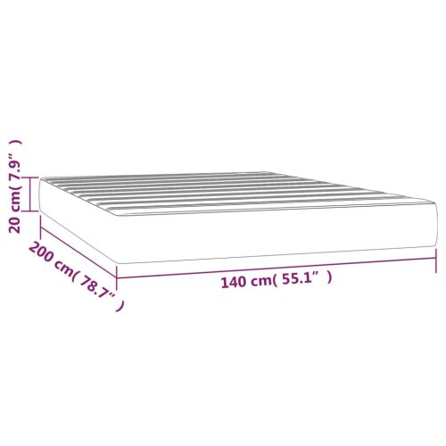 Матрак за легло с покет пружини средна твърдост таупе 140x200x20 см плат