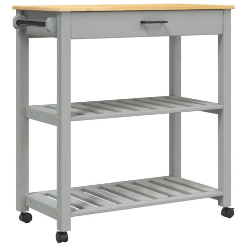 Кухненска количка "MONZA" 84x40x88,5 см борово дърво масив