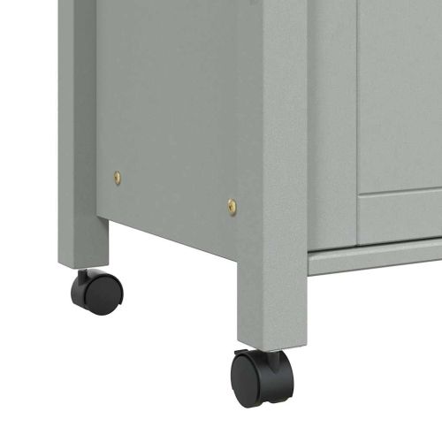 Кухненска количка "MONZA" 84x40x88,5 см сива борово дърво масив