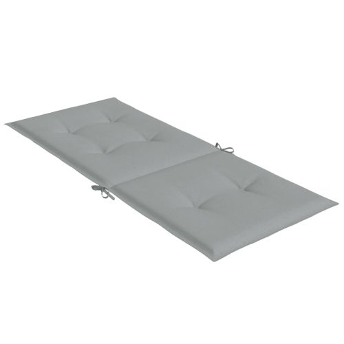 Възглавници за стол 4 бр меланж светлосиви 120x50x4 см плат