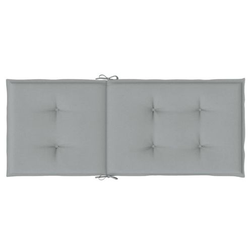 Възглавници за стол 4 бр меланж светлосиви 120x50x4 см плат