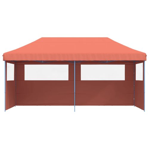 Сгъваема парти шатра pop-up с 3 странични стени теракота