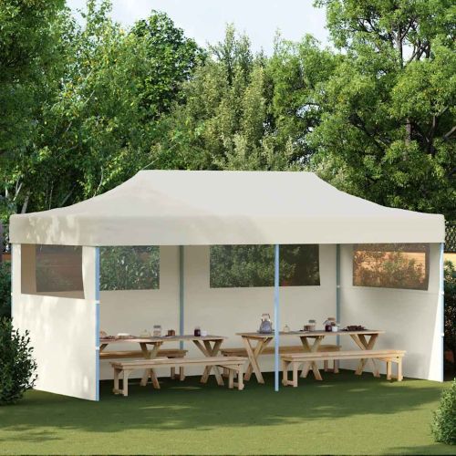 Сгъваема pop-up парти шатра, кремава, 3x6 м