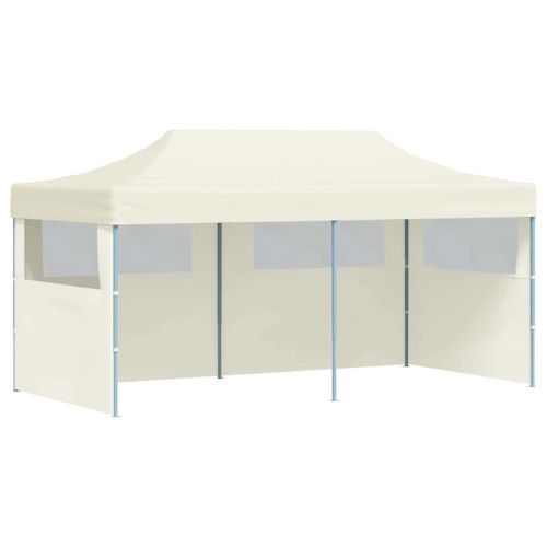 Сгъваема pop-up парти шатра, кремава, 3x6 м