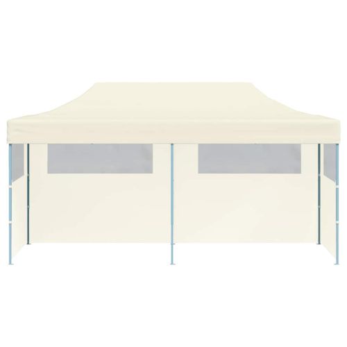 Сгъваема pop-up парти шатра, кремава, 3x6 м