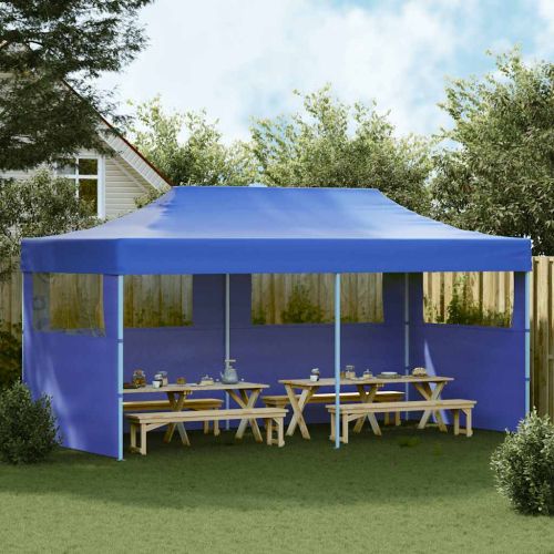 Сгъваема pop-up парти шатра, синя, 3x6 м