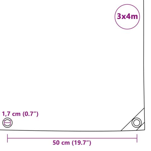 Тарпулини Зелено 3 x 4 m Канва с PVC покритие