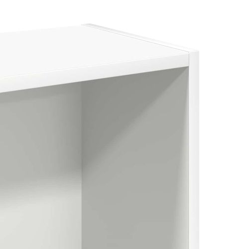 Шкаф за книги бял 80x24x75 cm Инженерна дървесина
