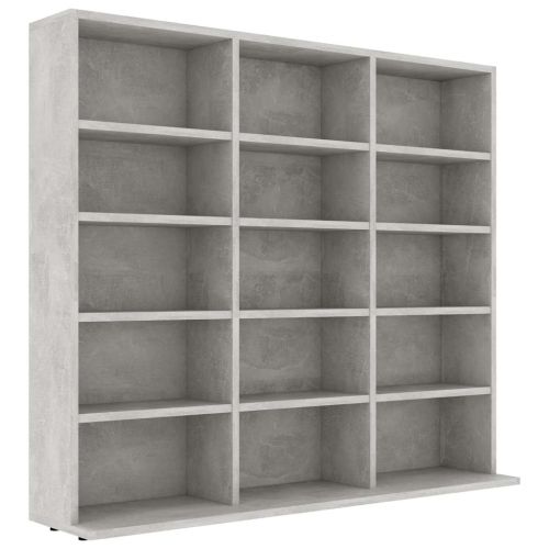 CD шкаф, бетонно сив, 100x23x89,5 см, инженерно дърво