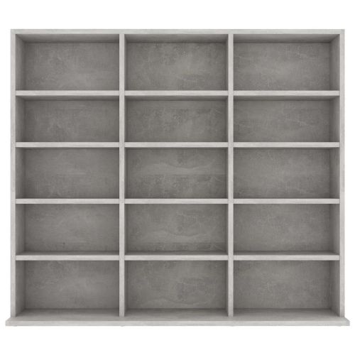 CD шкаф, бетонно сив, 100x23x89,5 см, инженерно дърво