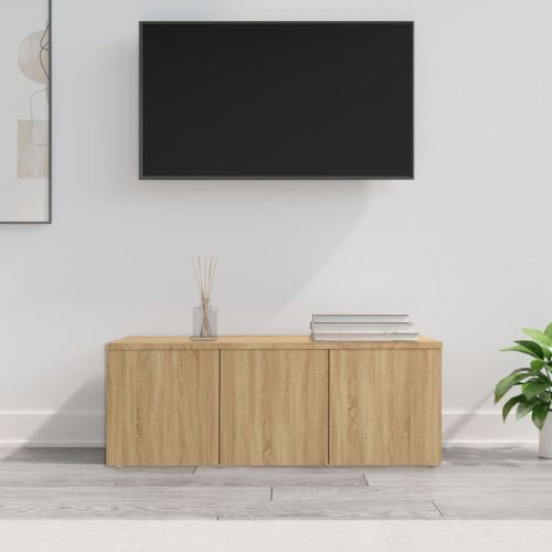 ТВ шкаф, дъб сонома, 80x34x30 см, инженерно дърво