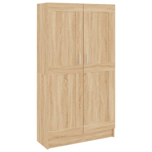 Шкаф за книги, дъб сонома, 82,5x30,5x150 см, инженерно дърво