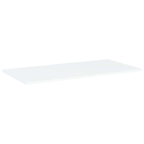 Рафтове за етажерка, 4 бр, бели, 80x40x1,5 см, инженерно дърво
