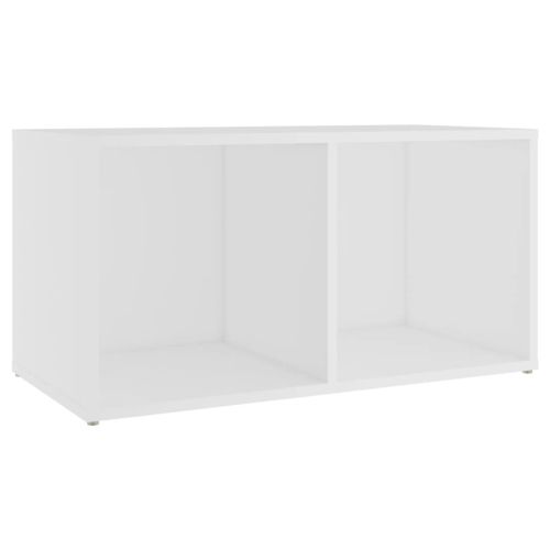 ТВ шкаф, бял, 72x35x36,5 см, инженерно дърво