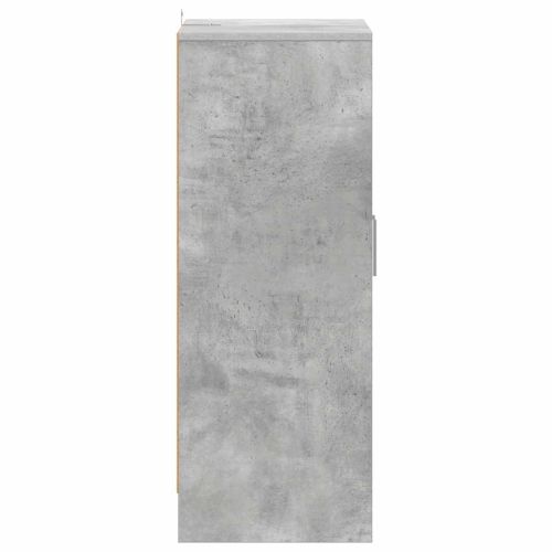 Шкаф за обувки, бетонно сив, 60x35x92 см, инженерно дърво