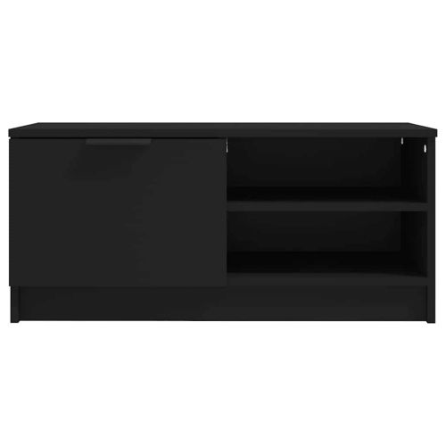 ТВ шкафове 2 бр черни 80x35x36,5 см инженерно дърво