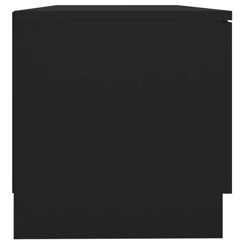 ТВ шкафове 2 бр черни 80x35x36,5 см инженерно дърво