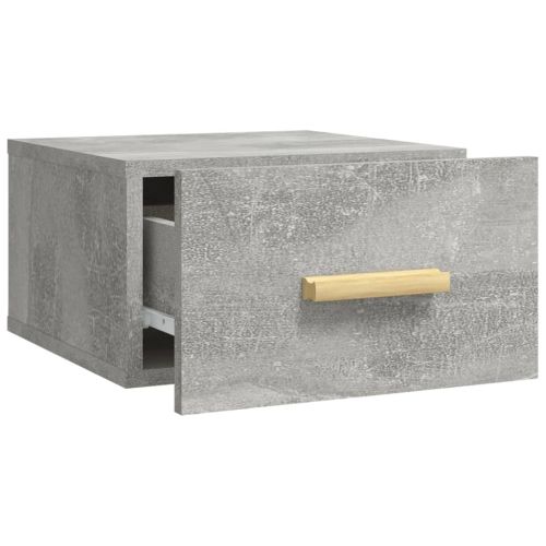 Нощни шкафчета за стенен монтаж 2 бр бетонно сиви 35x35x20 см