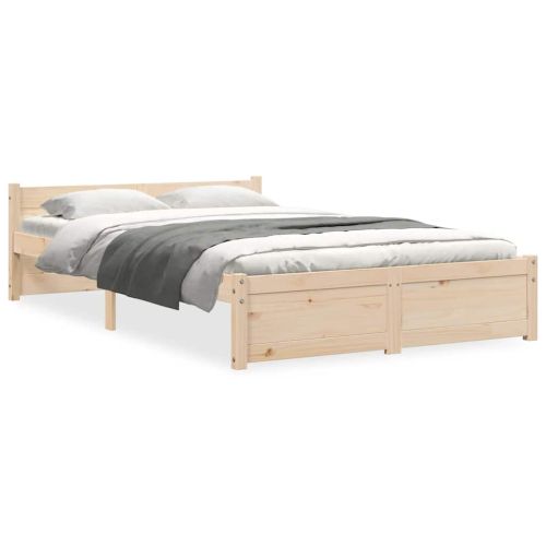 Рамка за легло без матрак, масивна дървесина, 120x200 см