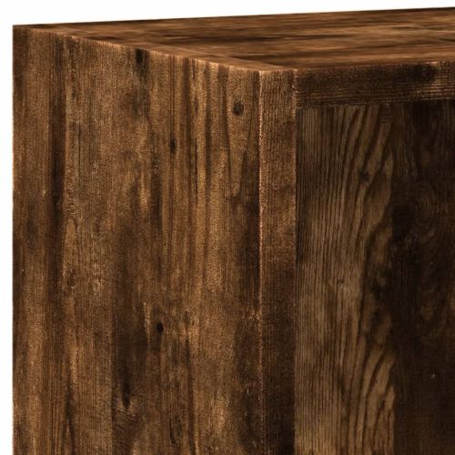 Етажерка за книги, опушен дъб, 60x24x76 см, инженерно дърво