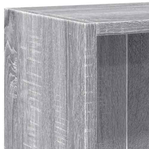Етажерка за книги, сив сонома, 60x24x76 см, инженерно дърво