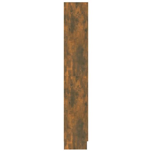 Шкаф за книги, опушен дъб, 82,5x30,5x185,5 см, инженерно дърво