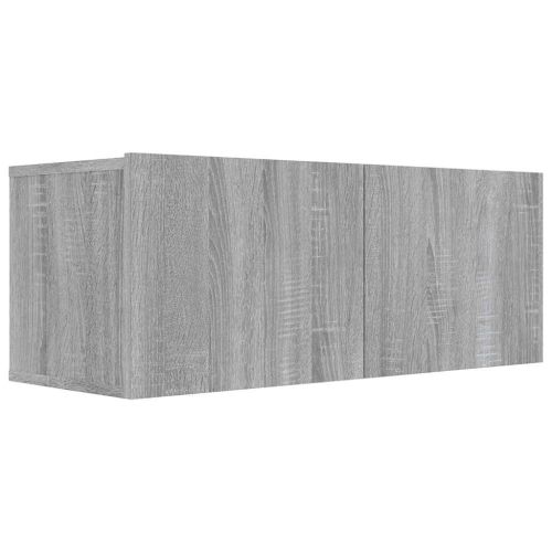 ТВ шкаф, сив сонома, 80x30x30 см, инженерно дърво