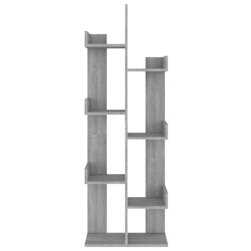 Библиотека, 48x25,5x140 см, сив сонома, инженерно дърво