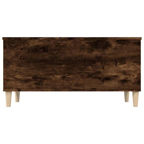 Кафе маса, опушен дъб, 90x44,5x45 см, инженерно дърво