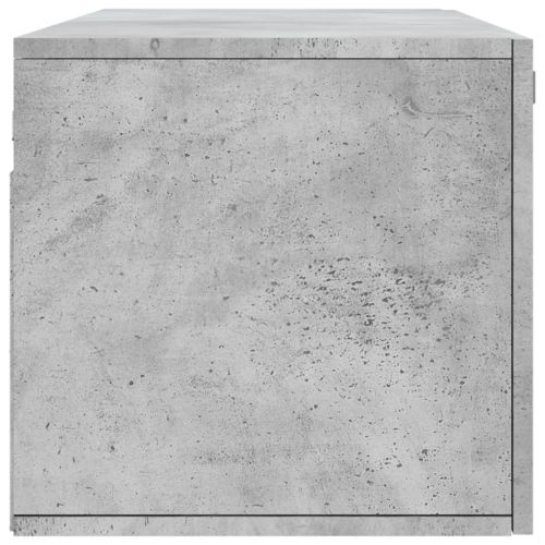 Стенен шкаф, бетонно сив, 100x36,5x35 см, инженерно дърво