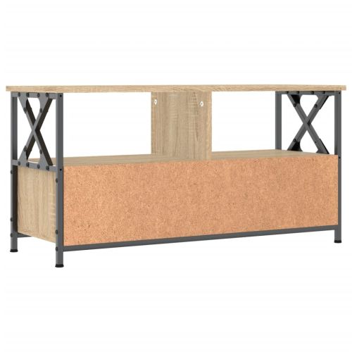ТB шкаф, сонома дъб, 90x33x45 см, инженерно дърво и желязо