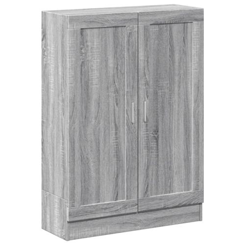 Шкаф за книги, сив сонома, 82,5x30,5x115 см, инженерно дърво