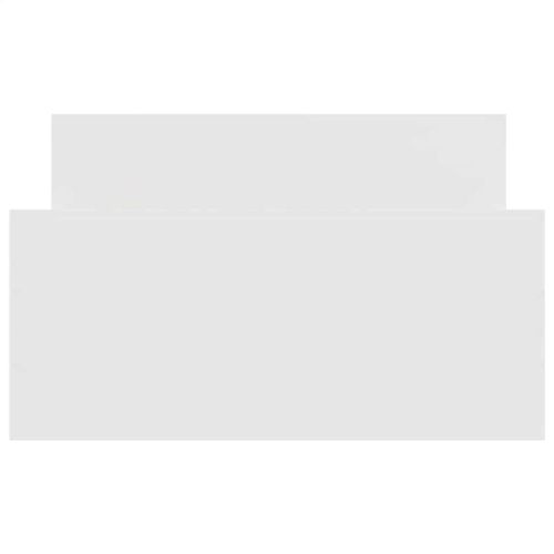 Рамка за легло, бяла 100x200 см, масивно дърво