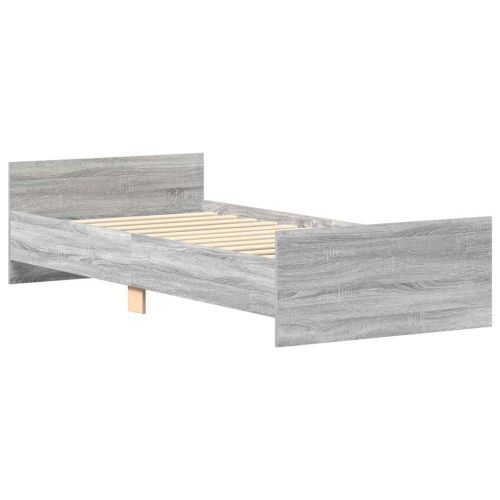 Рамка за легло сив сонома 75x190см Small Single инженерно дърво