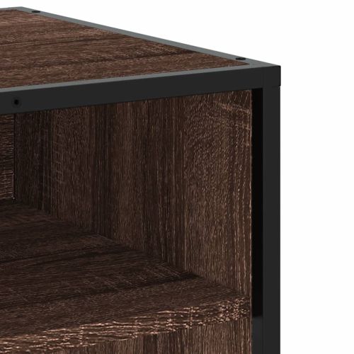 ТB шкаф, кафяв дъб, 91x40x46 см, инженерно дърво и метал
