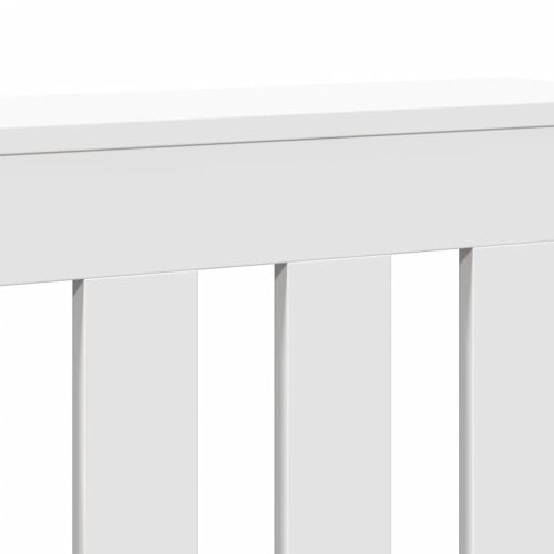 Капак за радиатор, бял, 78x20x82 см, инженерно дърво