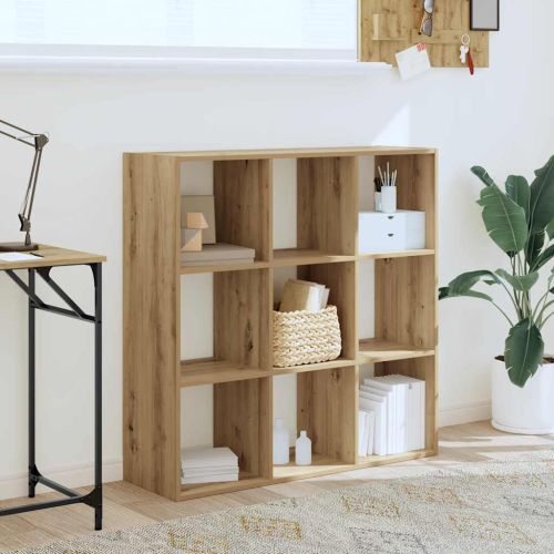 Библиотека дъб артизан 102x32x102 см инженерно дърво
