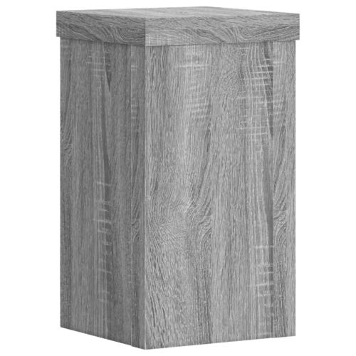 Стойки за растения 2 бр сив сонома 10x10x18 см инженерно дърво