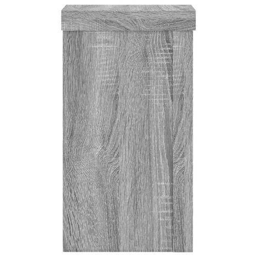 Стойки за растения 2 бр сив сонома 10x10x18 см инженерно дърво