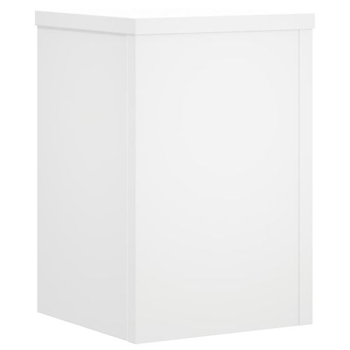 Стойки за растения 2 бр бели 20x20x30 см инженерно дърво