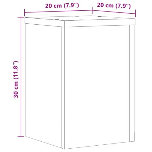 Стойки за растения 2 бр старо дърво 20x20x30 см инженерно дърво