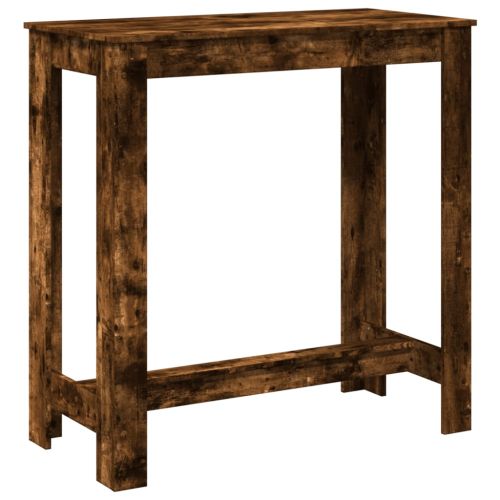 Бар маса, опушен дъб, 102x50x103,5 см, инженерно дърво