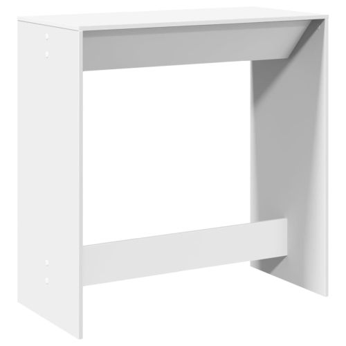 Бар маса, бяла, 102x50x103,5 см, инженерно дърво